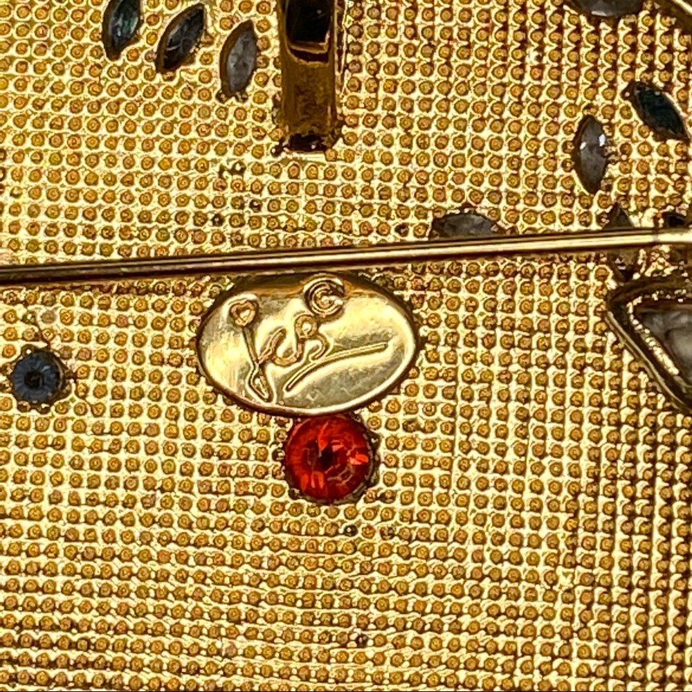 JCB 22k Gold Plated "Great Giant" BROOCH/NECKLACE Current style Retail $150 - Picture 13 of 13